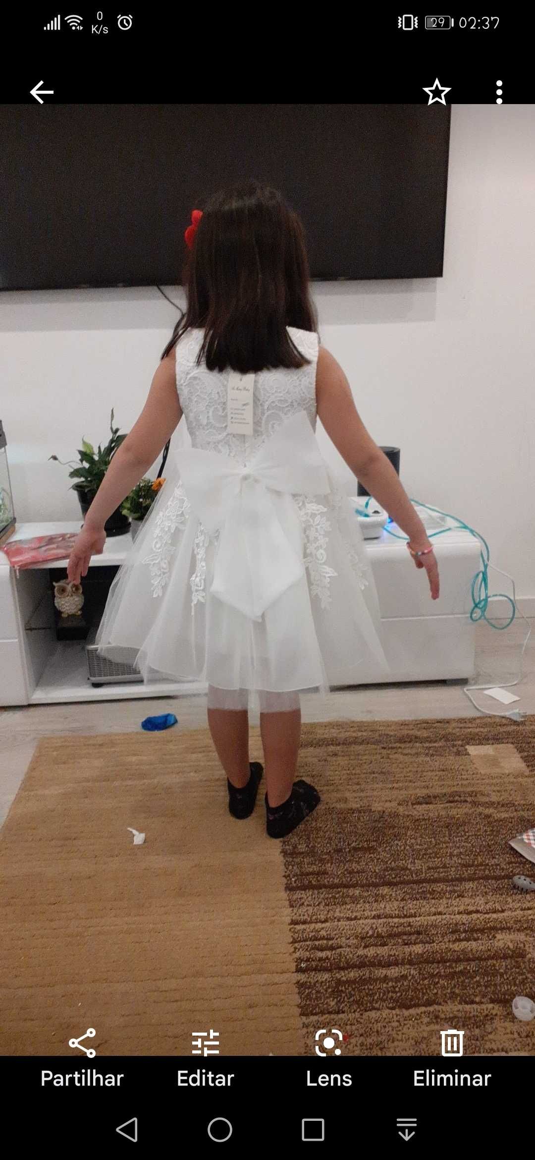 Vestido casamento daminhas criança