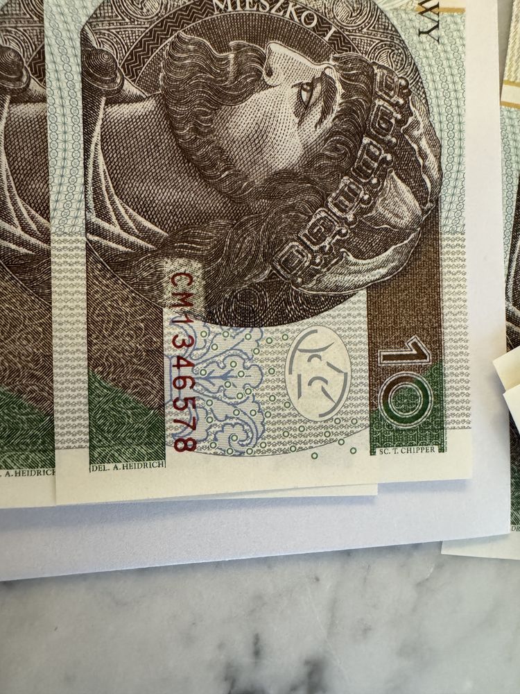Banknot bankoty 10 zł nowe stan unc