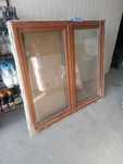 Okno złoty dąb dwuskrzydłowe 160 x 145 cm roletki gratis