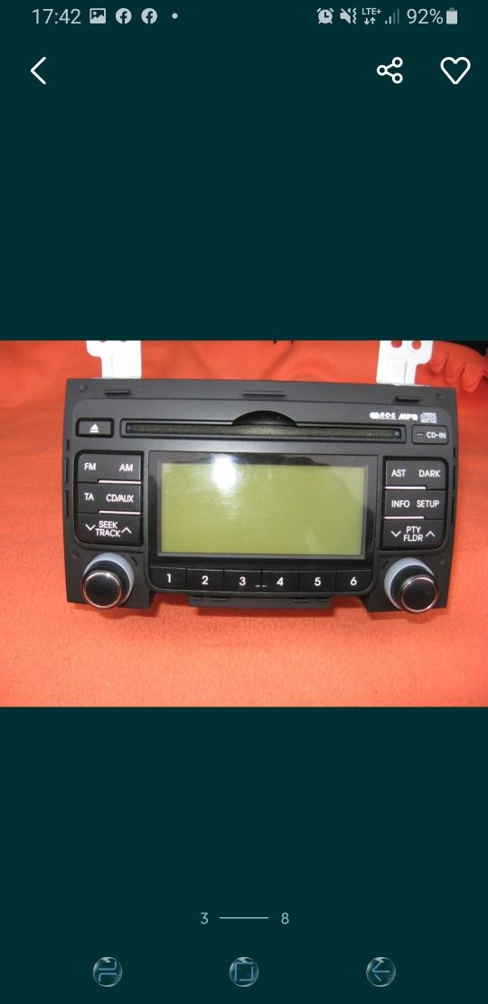 Radio oryginalne do Hyundai i30, cd, mp3