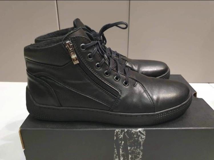 Buty ocieplane skórzane polskie, jak nowe.