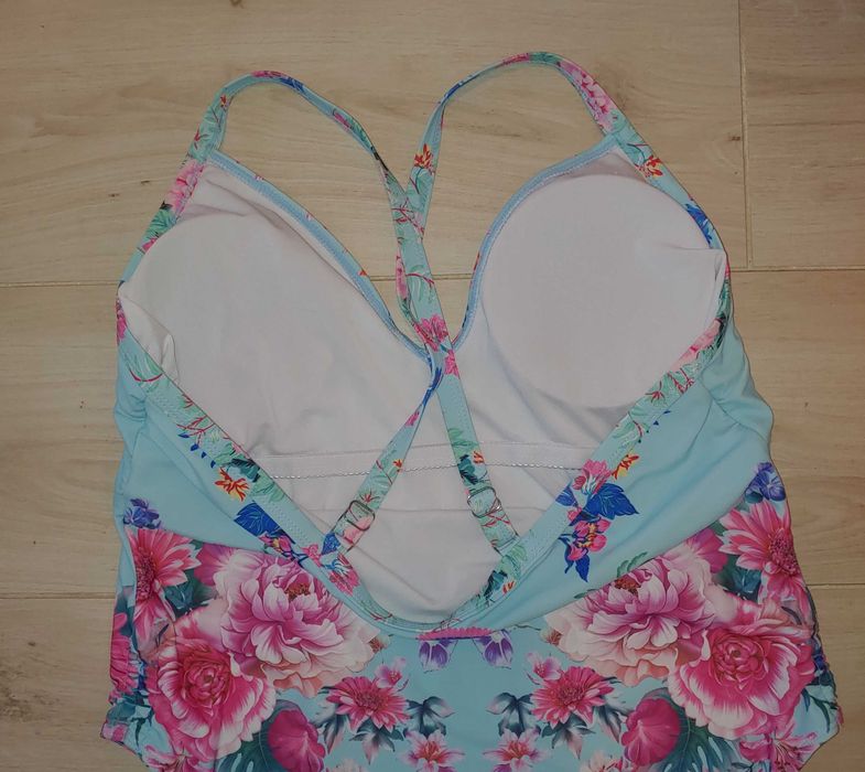 strój kapielowy kwiaty plus size