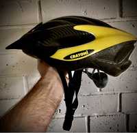 Kask rowerowy Cratoni XENON czarny żółty 53-60cm 255gr jak nowy