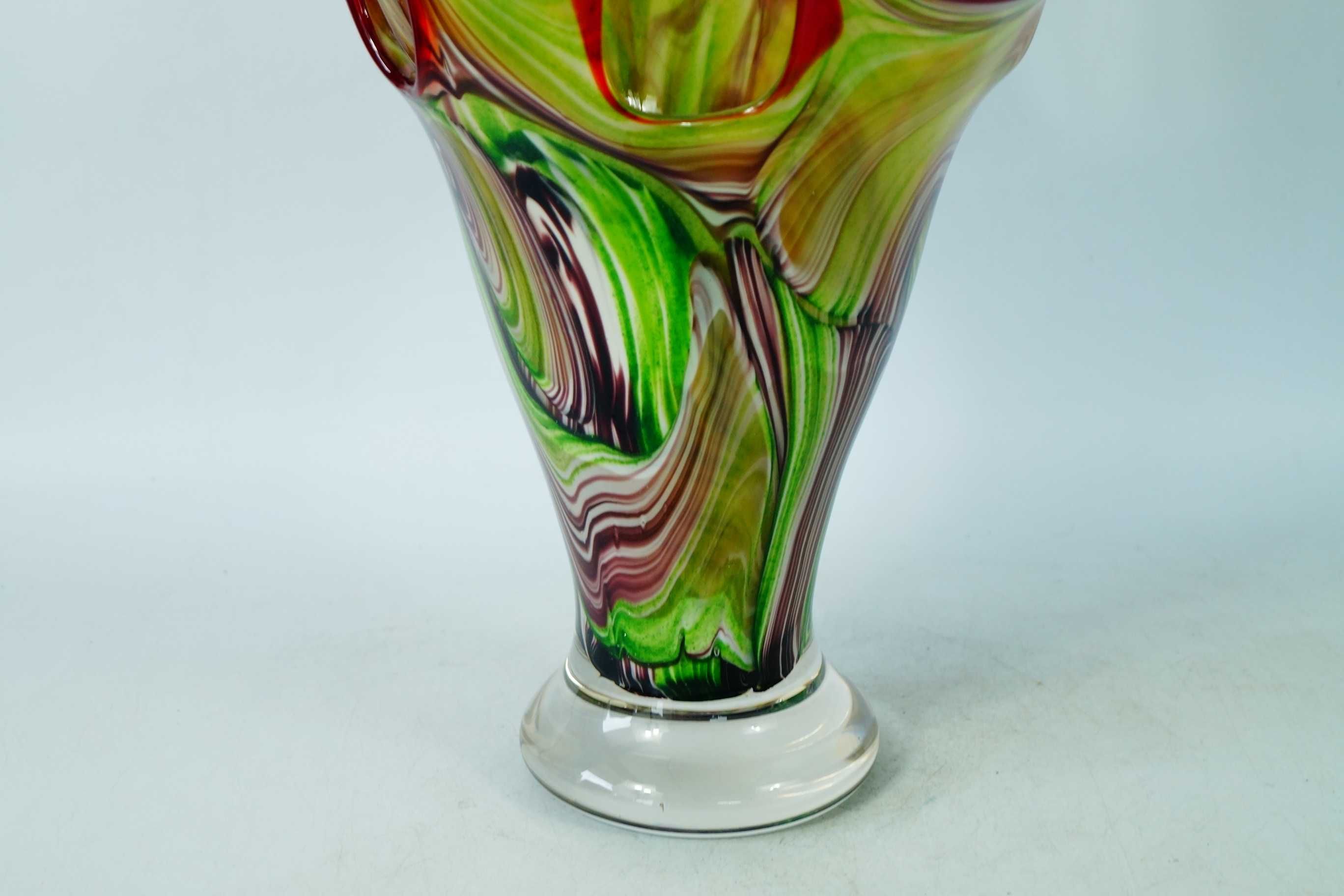 Piękny szklany wazon MURANO style piękne kolory 3D