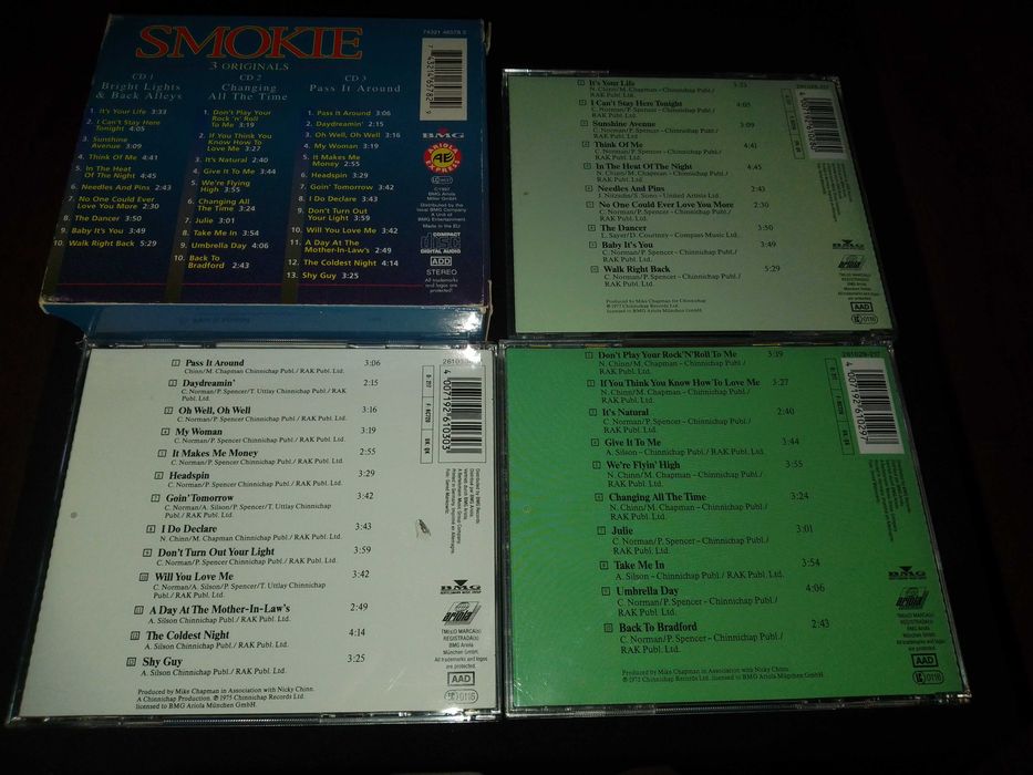 Smokie "3 Originals" фирменный 3хCD Made In The EU.