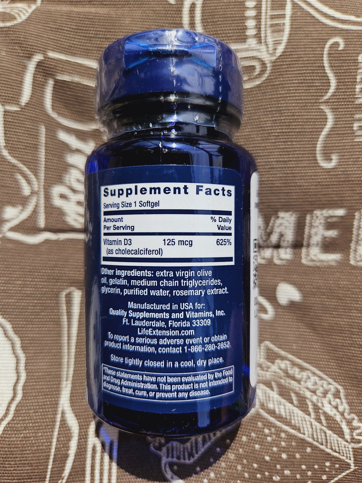 Life extension вітамін Д3 витамин Д D3 5000 7000 IU МЕ vitamin D