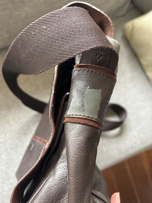 Mala / pasta castanha em pele Tous