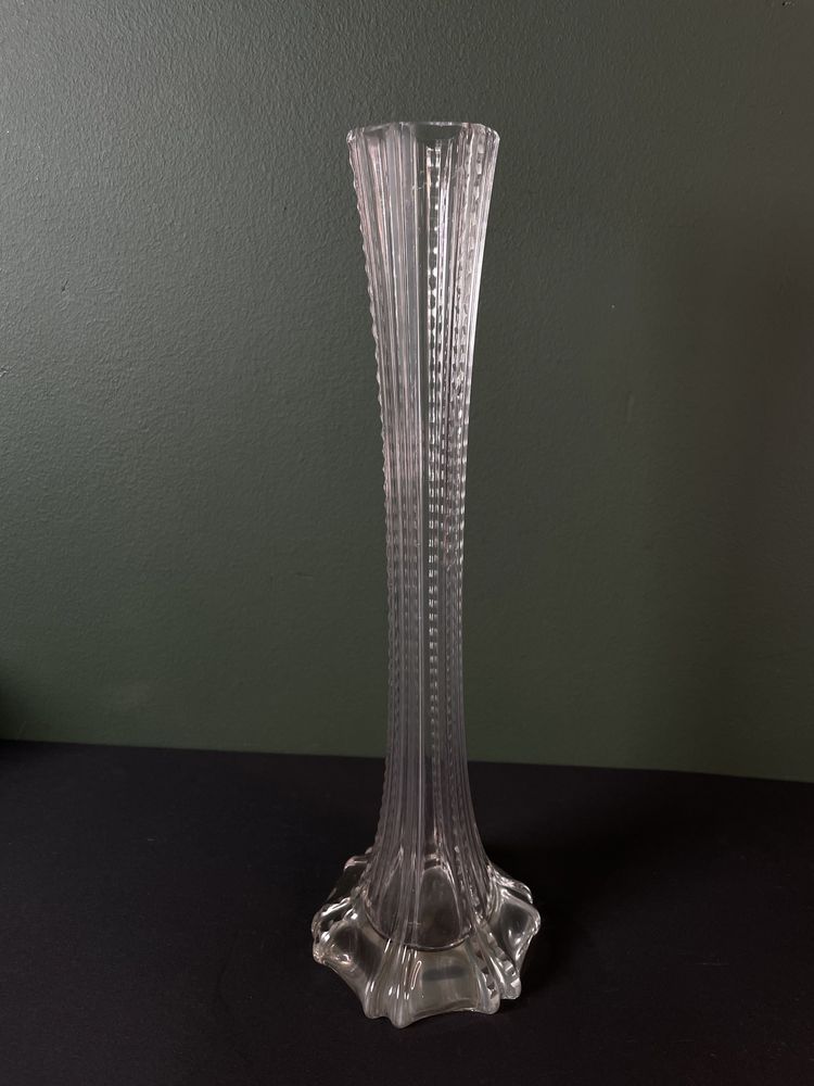 Stary szklany wazon ArtDeco Flet