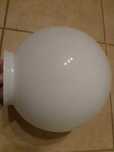 Klosz kula biały mleczny średnica 19cm, otwór 10cm