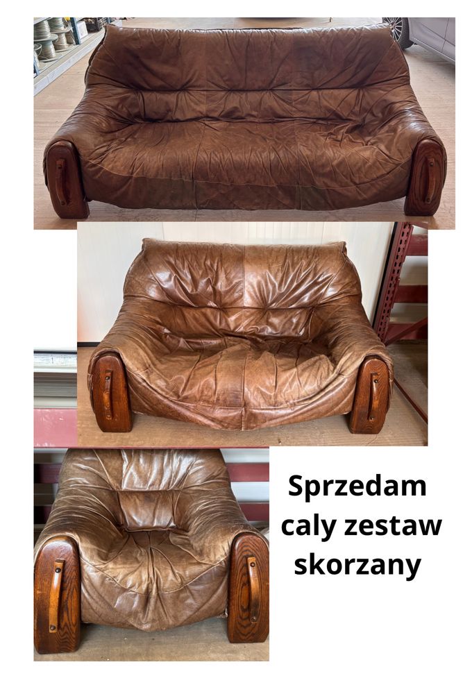 Sprzedam caly zestaw mebli skorzanych