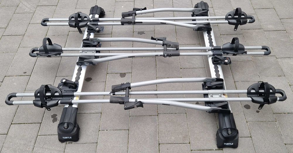 Bagażnik dachowy Turtle + 3x Thule FreeRide 532, 3 rowery-Hyundai, Kia