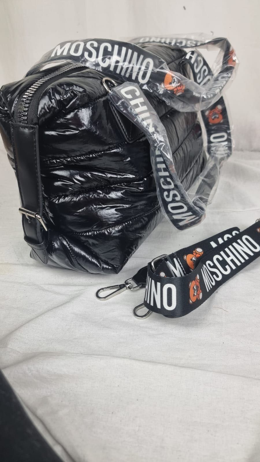 Torba maly mis Moschino torebka pikowana nowość logowana