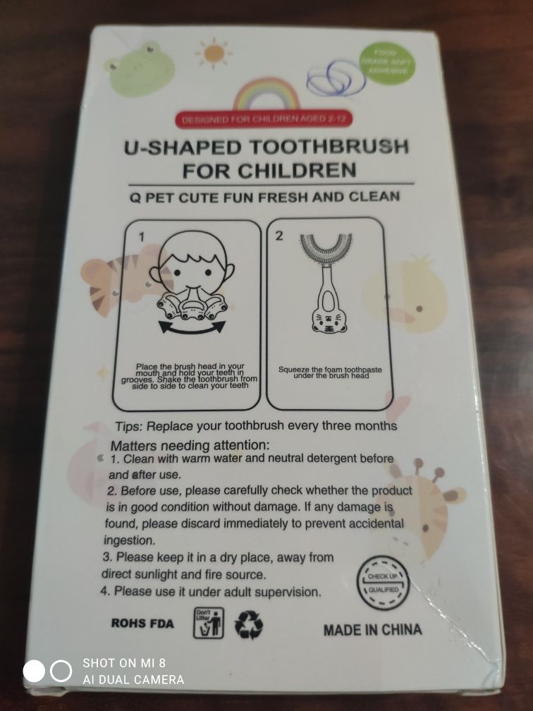Szczoteczka do zębów dla dzieci 360 Stopni typu U