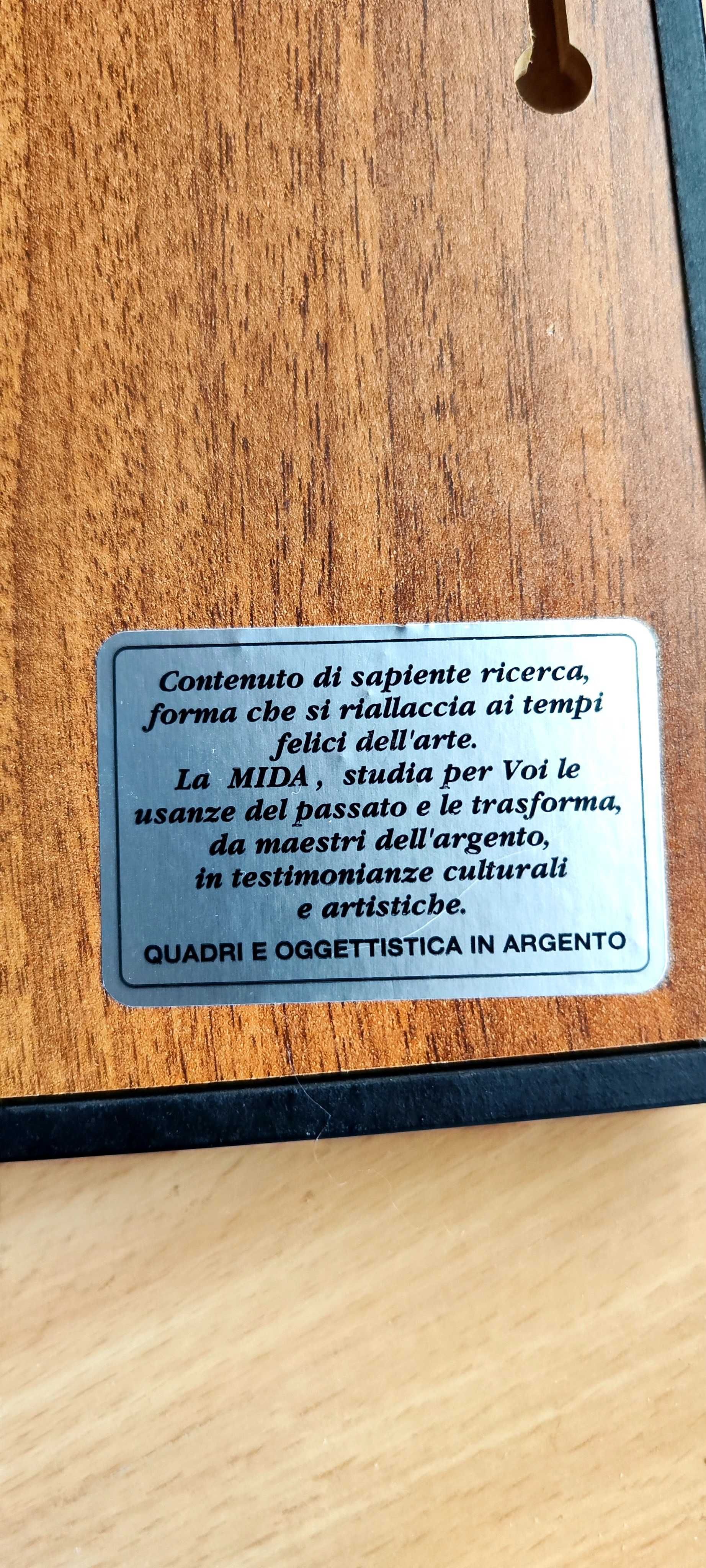 Quadro em prata italiana Mida