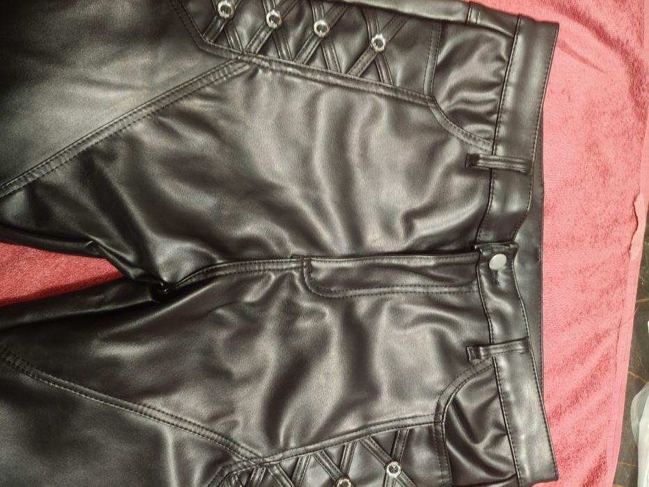 Spodnie damskie skórzane