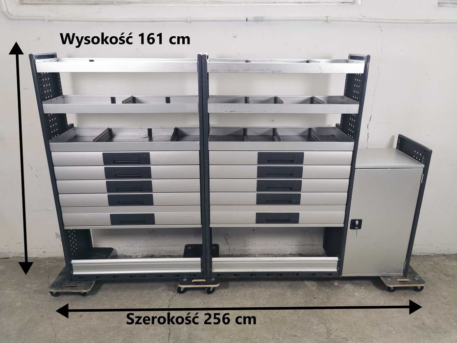Zabudowa serwisowa warsztatowa regał samochodowy serwisowy ZESTAW BOTT