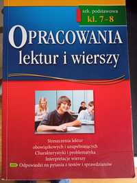 Książka opracowania lektur i wierszy 7-8 klasa