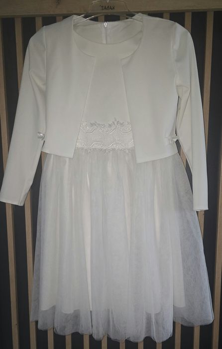 Sukienka tiul elegancka komunia ślub