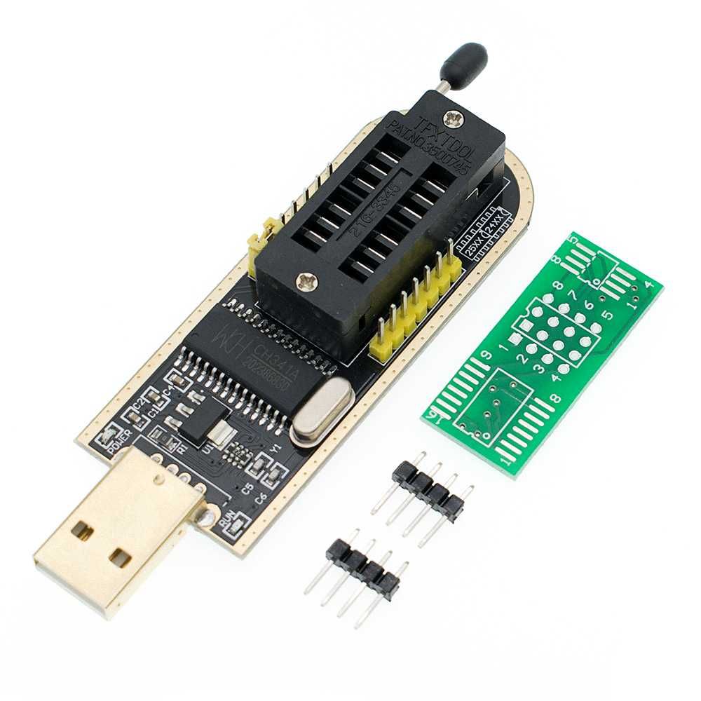 USB-программатор CH341A для прошивки BIOS и EEPROM + зажим SOIC8