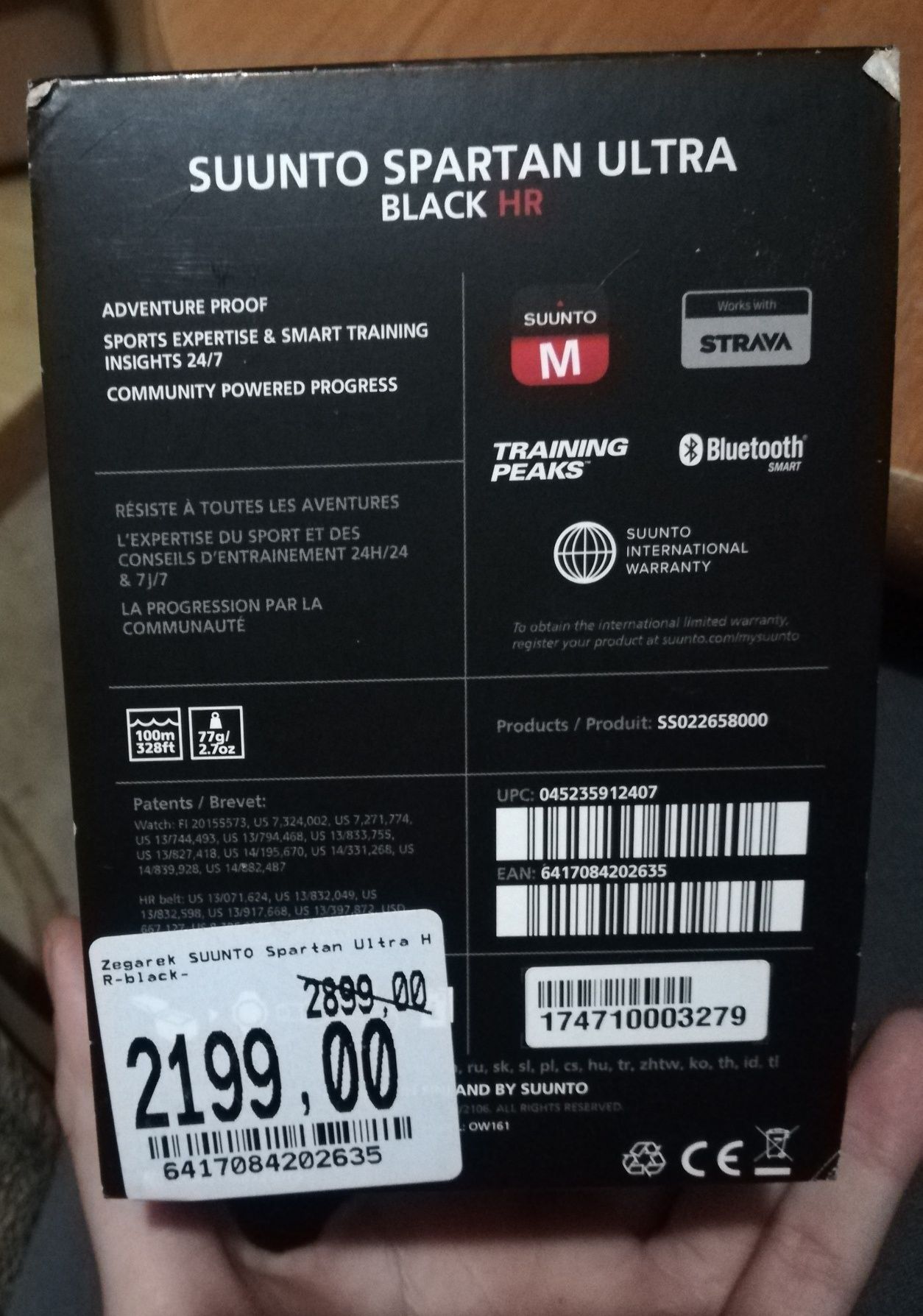 Zegarek suunto spartan ultra black hr