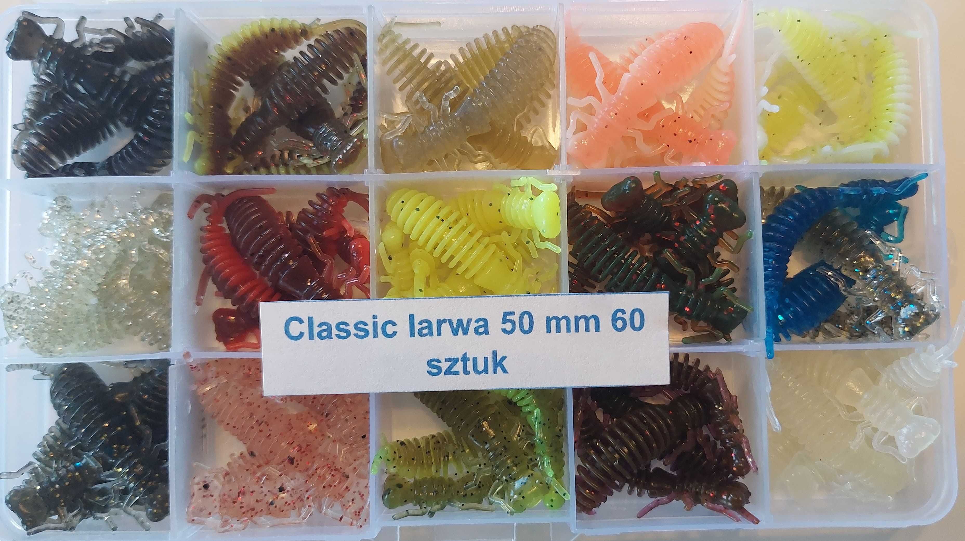 Classic Larwa 50 mm 5 cm 0.5 g - 60 sztuk zestaw przynęt #okoń