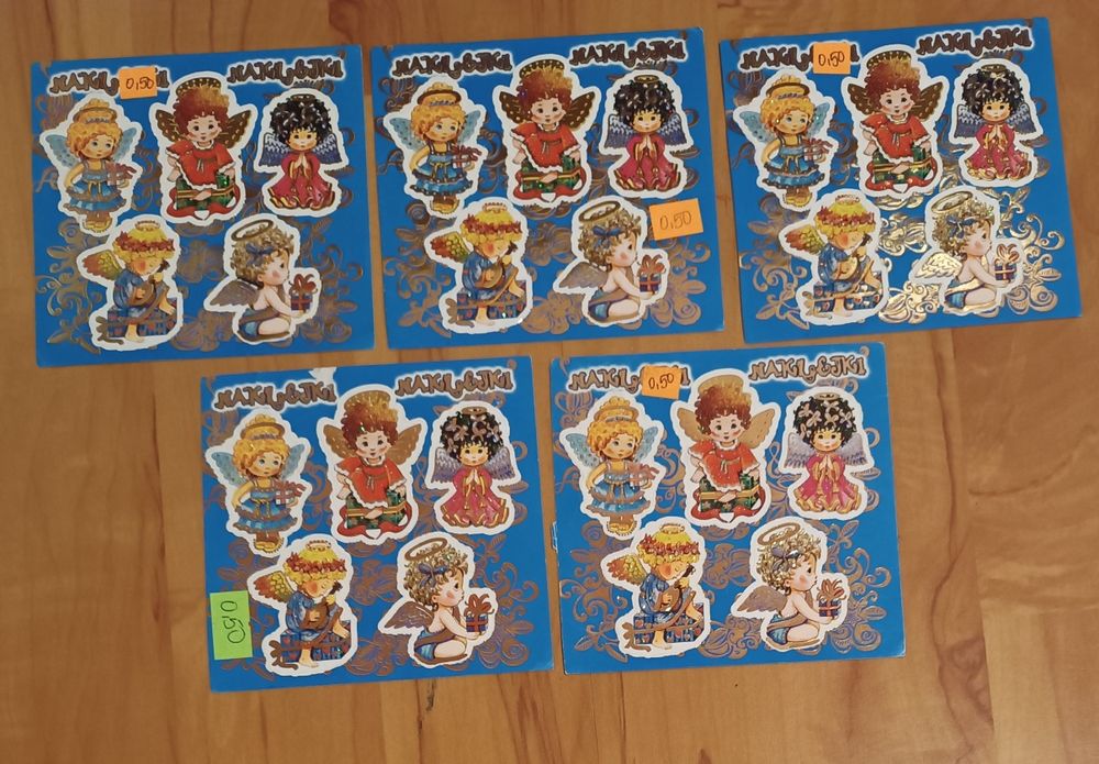 Anioł aniołek zestaw naklejek z 127 aniołkami