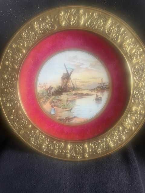 Sprzedam obrazy olejne w ozdobnych ramach oraz  porcelanowy talerz