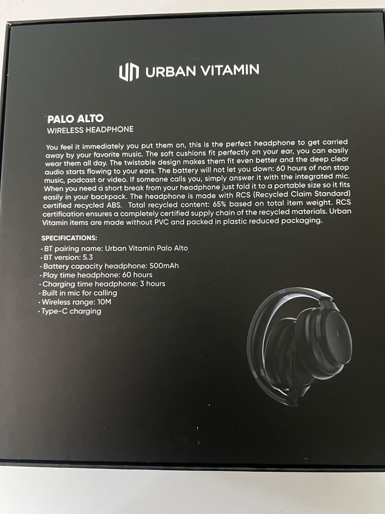 Headphones Wireless Urban Vitamin Palo Alto