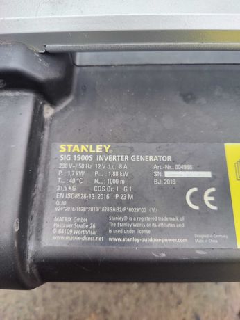 Інверторний генератор Stanley SIG 1900S