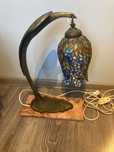 Lampa witrażowa mosiężna