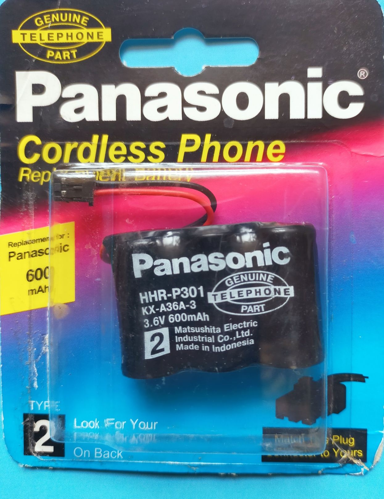 Аккумулятор на радиотелефон Panasonic 600 mAh 3.6 v