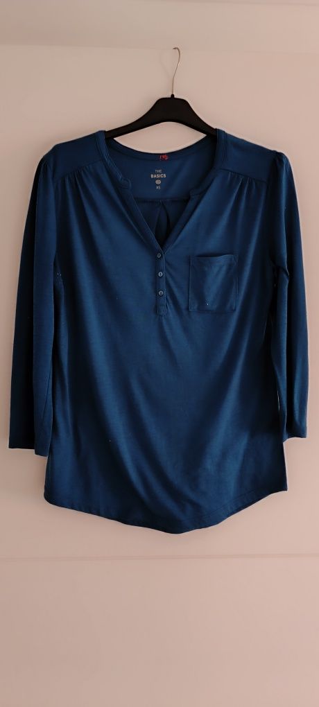 Blusa azul de algodão tamanho XS. Usada