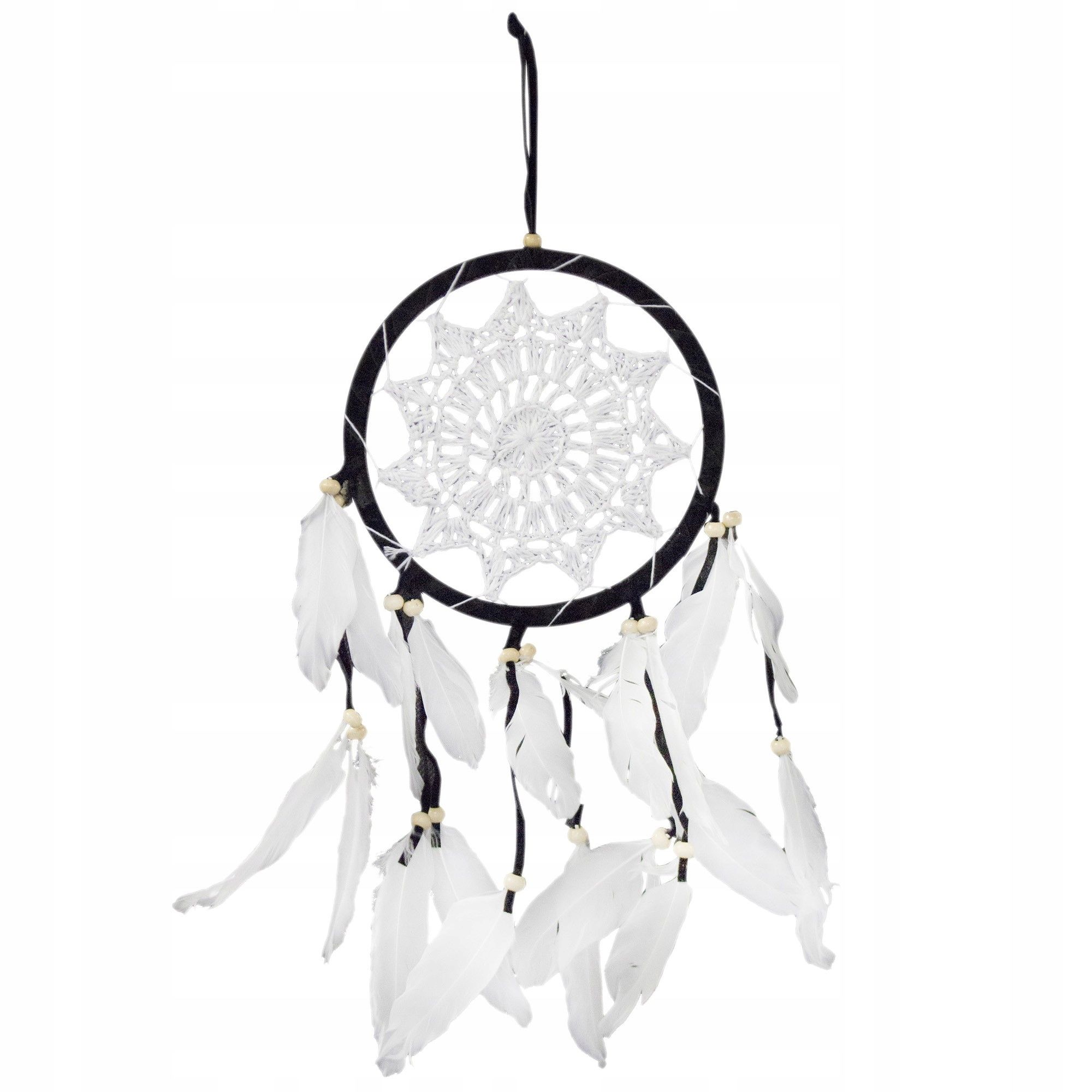 Łapacz Snów Dream Catcher 45Cm Dekoracja Biały Czarny