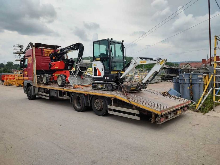 Transport maszyn, laweta niskopodwoziowa, przerzuty maszyn podczołgówa