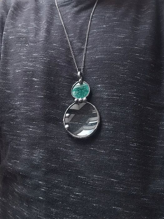 Z morskim akcentem - wisior lupa na łańcuszku