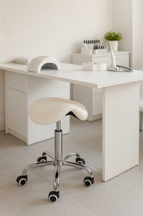 Mocny Nowy Taboret Obrotowy Krzesło Stołek Kosmetyczny Fryzjerski Dom