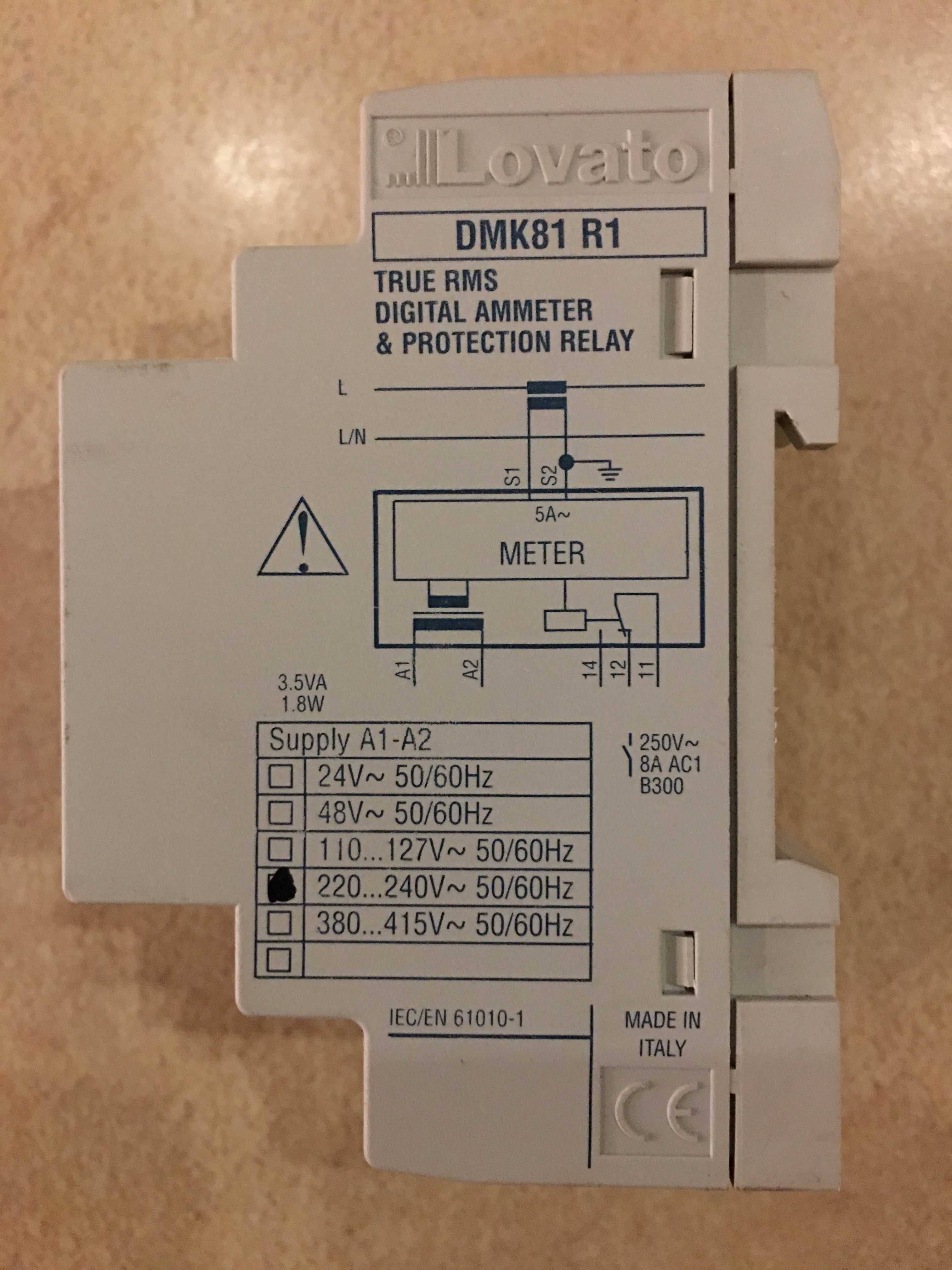 Amperomierz cyfrowy DMK81R1 LOVATO ELECTRIC