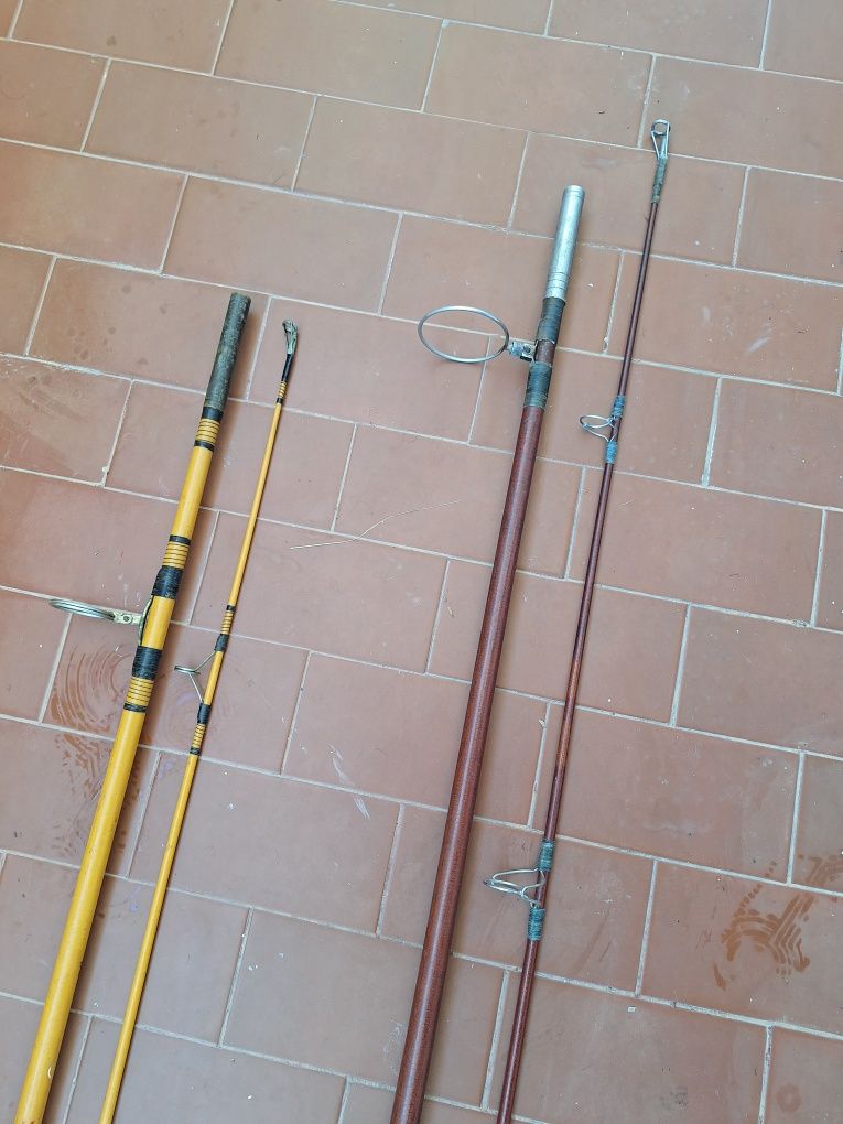 Canas e carretos de pesca