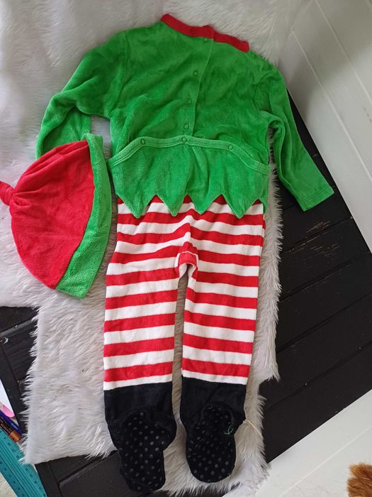 Кігурумі піжама сліп чоловічок гном ельф помічник санти 12-18 місяців