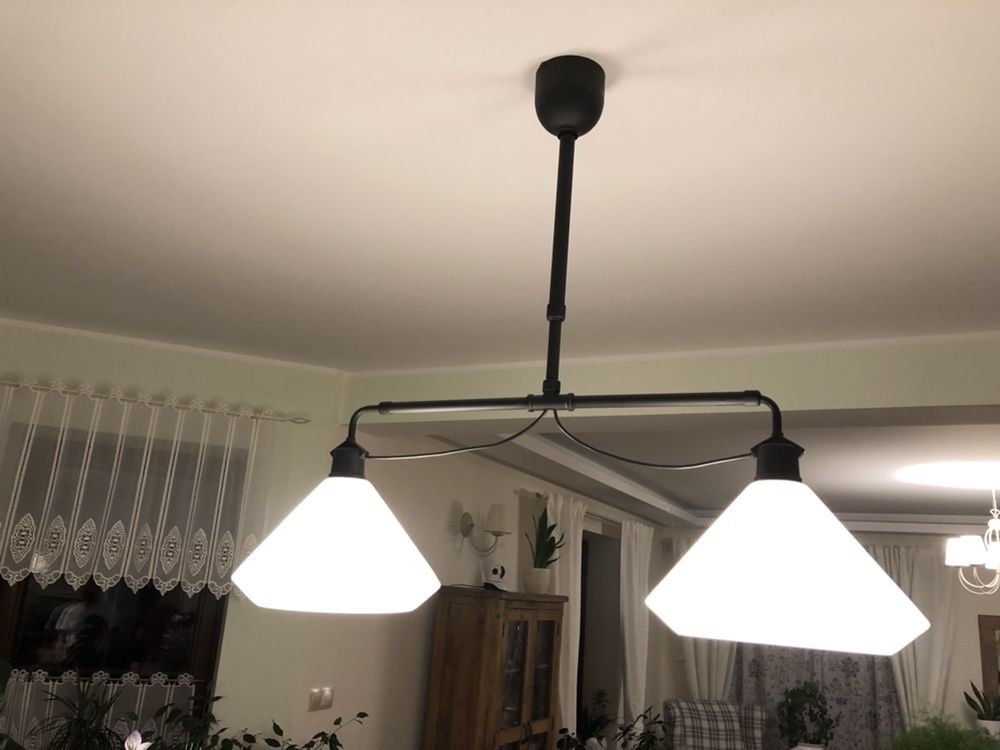 Lampa IKEA czarna sufitowa loft 2 punktowa