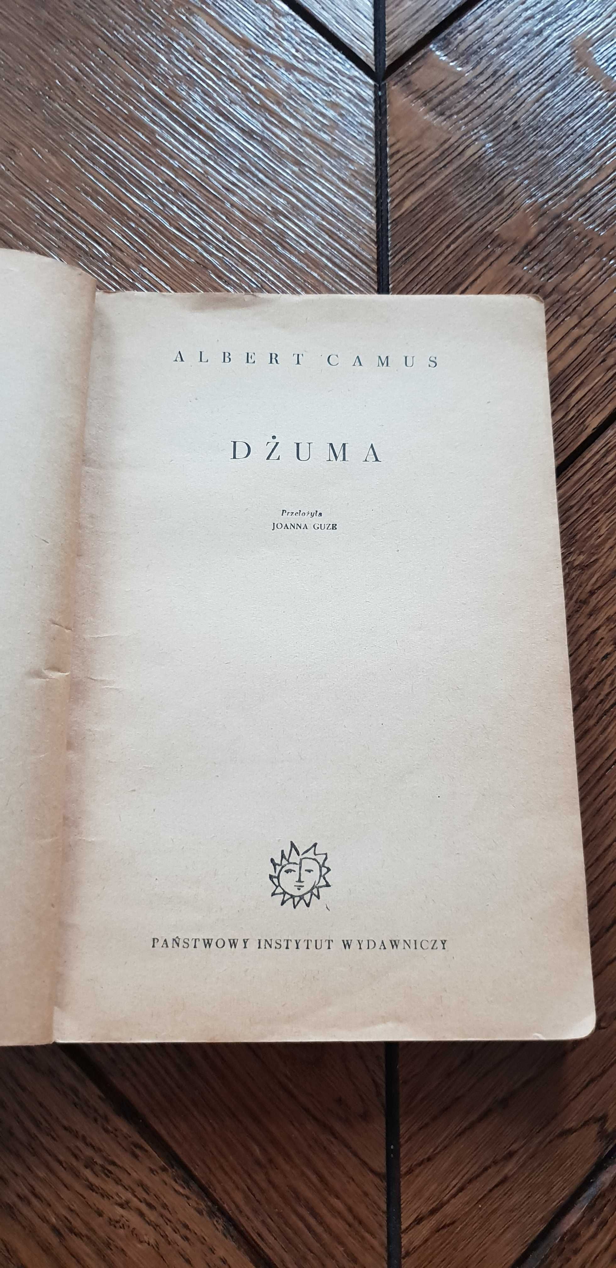 Książka rok 1966 "Dżuma" Albert Camus