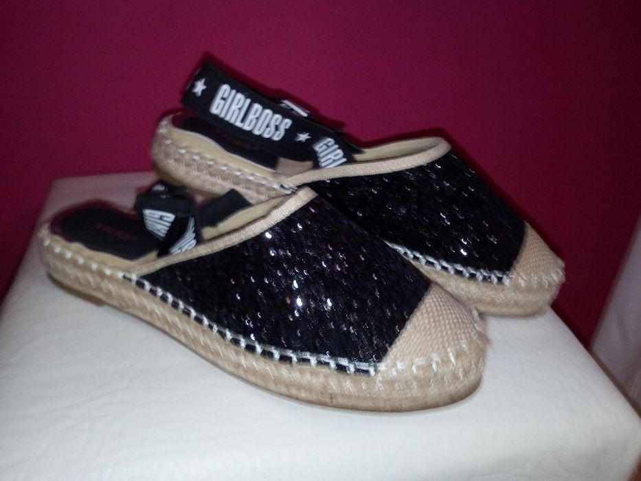 Czarne espadryle 36