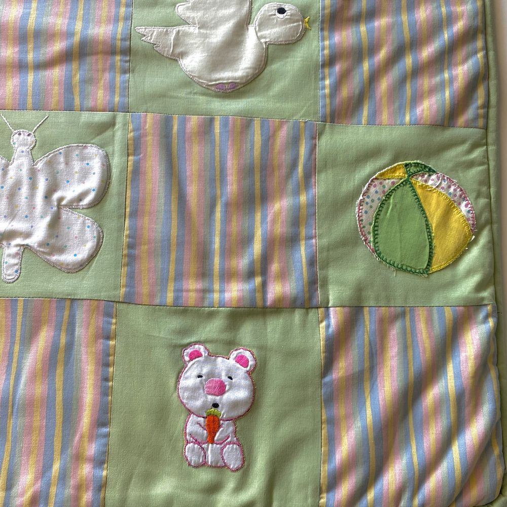 Colcha leve/ Cobertura para Berço ou Cama de Grades, Vintage
