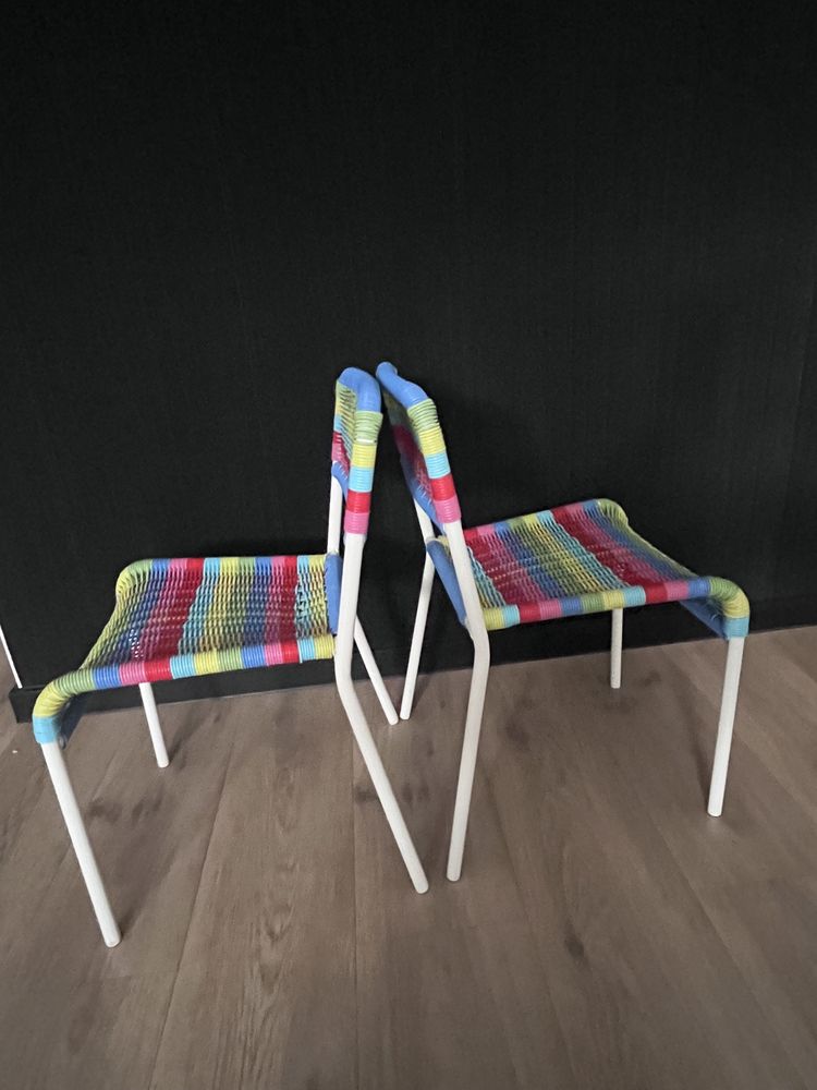 Krzeselka dziecięce ikea fargglad na taras