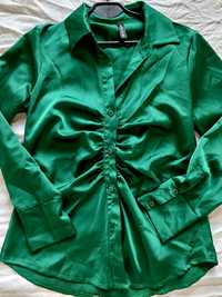Fenomenalna koszula damska, butelkowa zieleń :) MEGA!