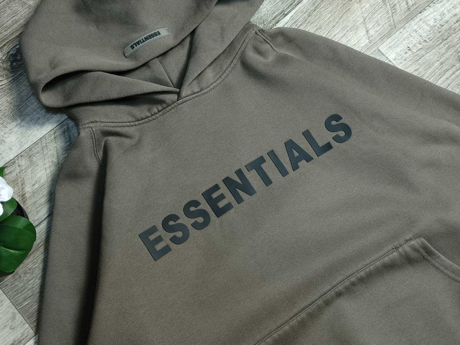 ESSENTIALS оверсайз худі чоловіче хакі бавовна М