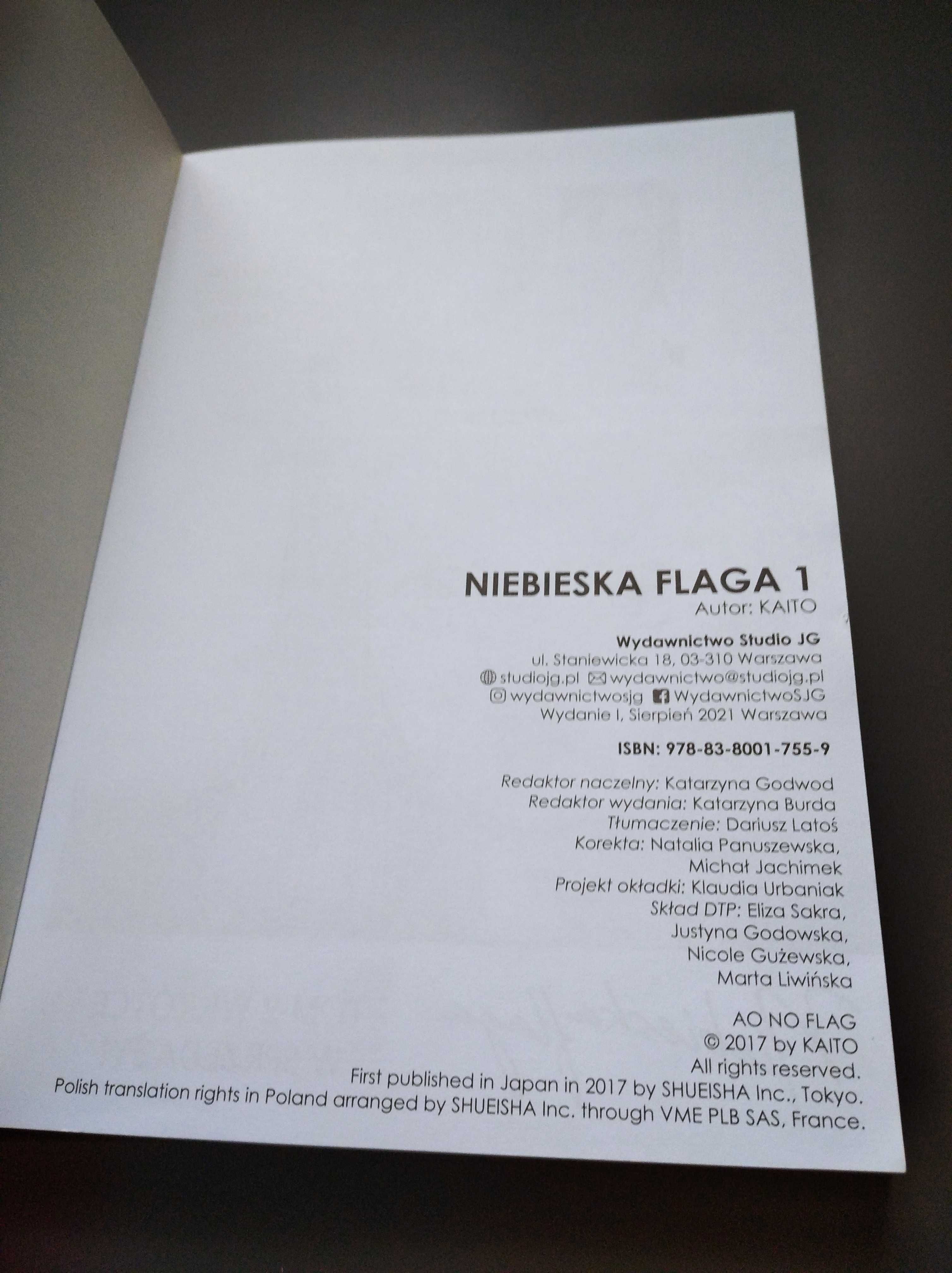 Niebieska flaga 1 Kaito manga plus książka "Mama" Kubryńska