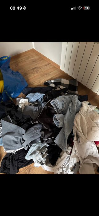 worek ubrań+ ksiazki