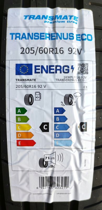 4x 205/60r16 Transmate Transerenus Eco 2024r C/C/71dB