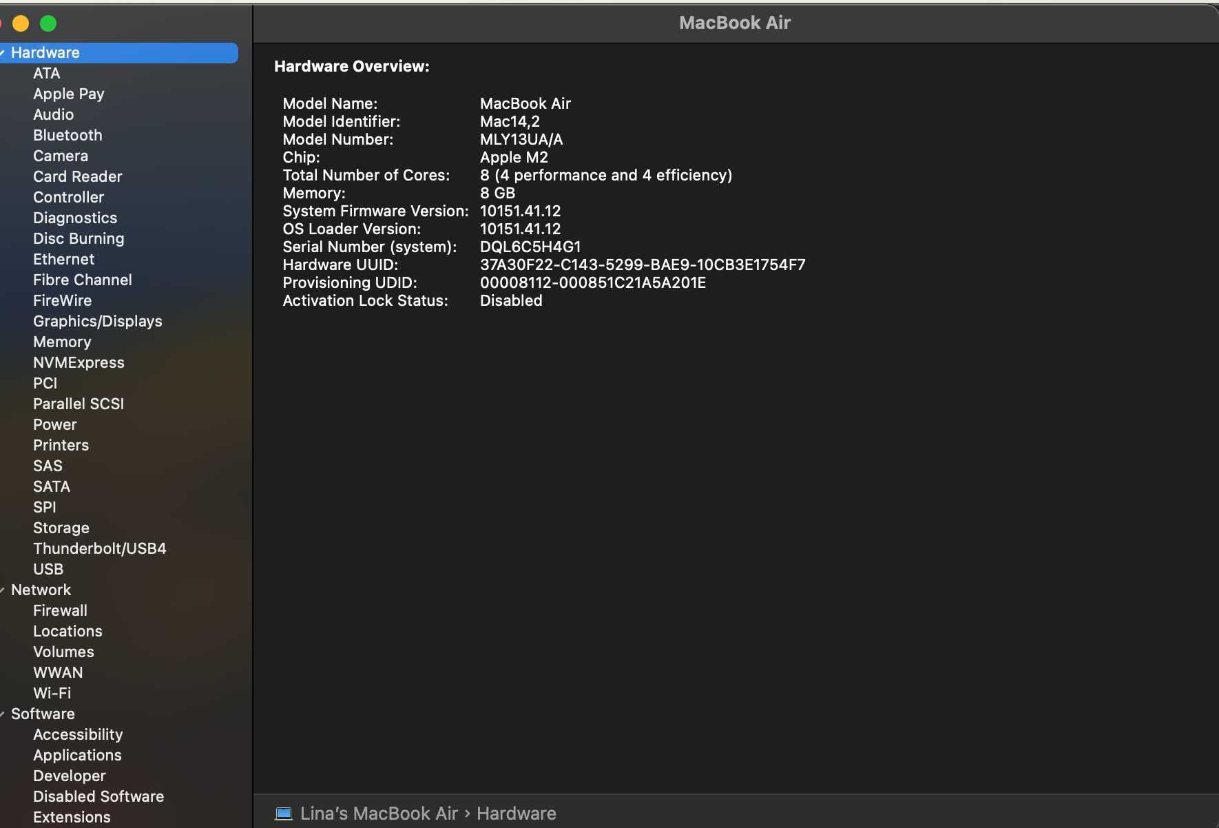 Macbook air m2 13